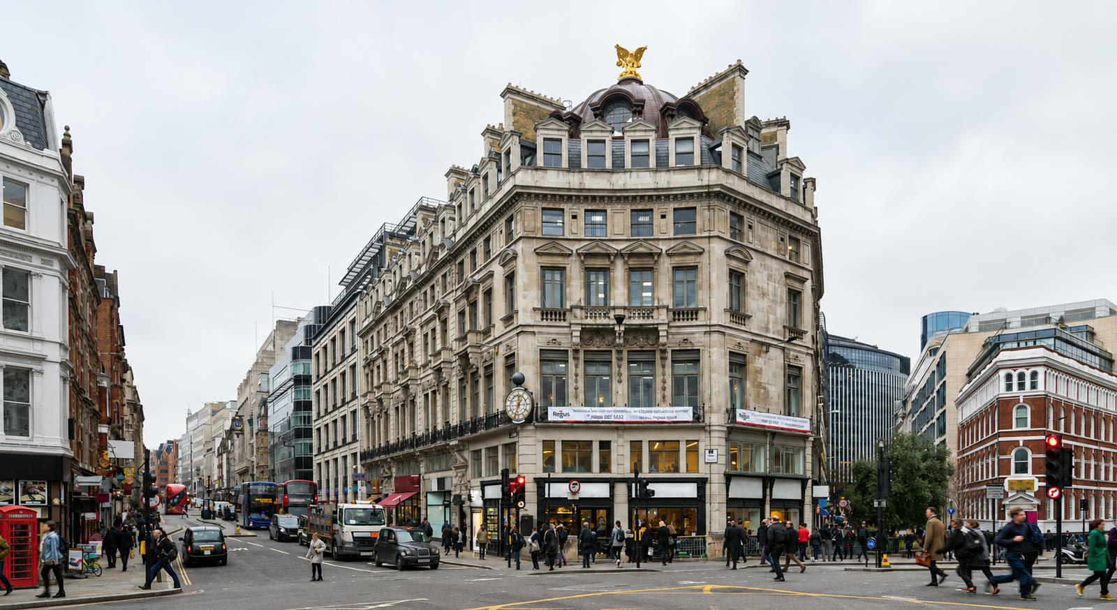 The corner building at 107-111 Fleet Street, London, where the registered office of 4 Procurement Ltd is located