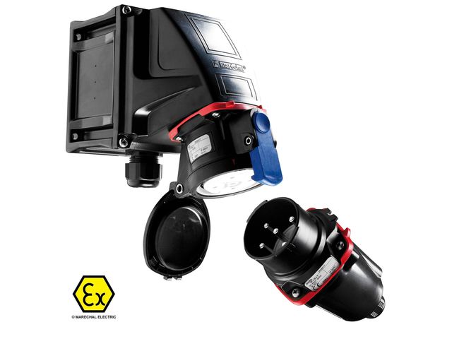 Industrial electrical plugs, sockets and connectors rated for hazardous environments