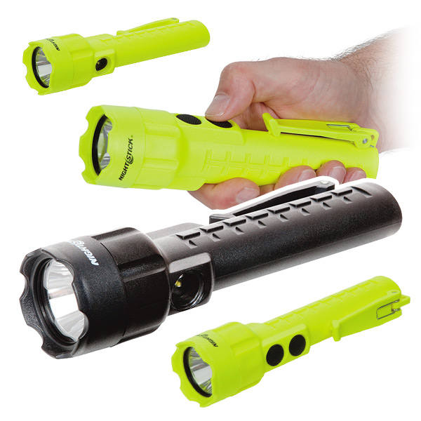 Intrinsically safe portable torches in high-visibility and black housings